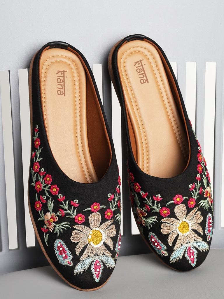 Kiana Fancy Wear Women Embroidered Indian Mojari Collection